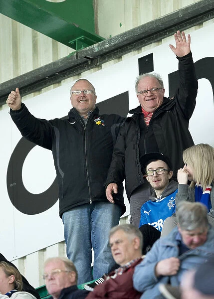 Rangers Fans Celebrate Glory: Hibernian vs Rangers, Ladbrokes Premiership