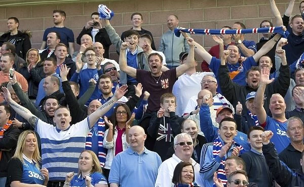 Rangers Fans Ecstatic: Scottish Premiership Play-Off Victory at Easter Road vs Hibernian (Scottish Cup Champions 2003)
