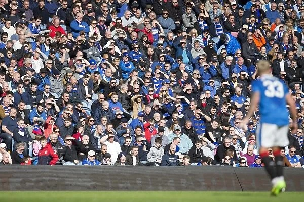 Rangers Fans Enjoy Sunny Day at Ibrox Stadium during Premiership Match vs Motherwell