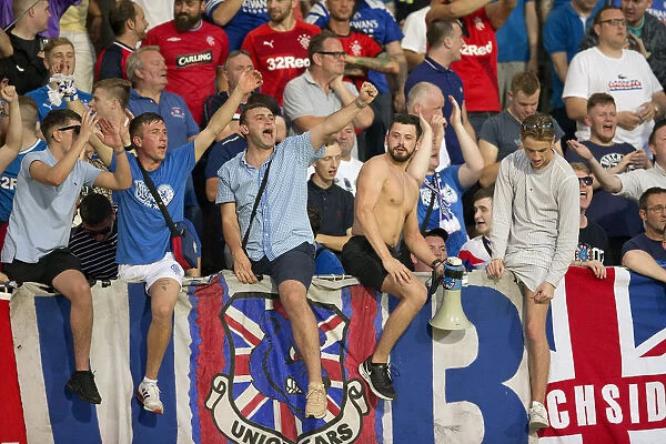 Rangers Fans Euphoric Roar at Maribor's Stadion Ljudski vrt - UEFA Europa League Qualifiers 2003