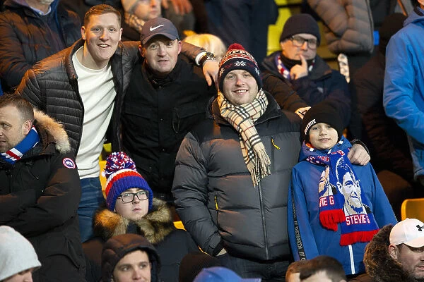 Rangers Fans Euphoric Roar: A Sea of Passion at Livingston's Tony Macaroni Arena - Scottish Premiership