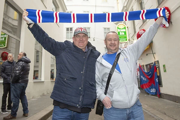 Rangers Fans Europa League Roar: Uniting Passion Against Rapid Vienna at Allianz Stadion - 2003 Scottish Cup Champions Unleashed