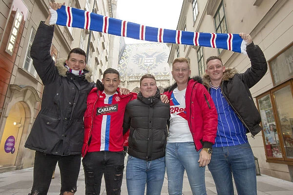 Rangers Fans Europa League Roar: United in Vienna for a Clash with Champions Rapid Vienna - 2003 Scottish Cup Victors