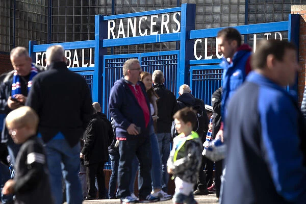 Rangers Fans Gather at Ibrox Stadium's Fan Zone before Rangers vs St Johnstone (Ladbrokes Premiership)