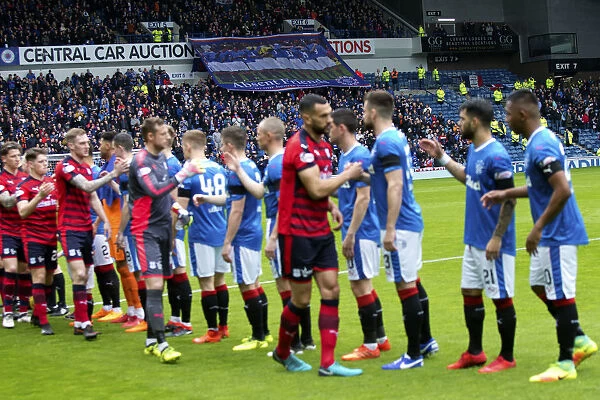 Rangers Fans Honor Absent Friends with Banner at Ibrox Stadium during Ladbrokes Premiership Match vs Dundee
