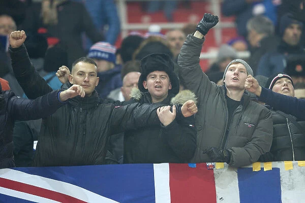 Rangers Fans at Otkritie Arena: A Sea of Scottish Pride in Europa League Clash Against Spartak Moscow
