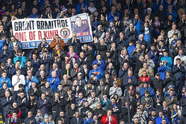 Rangers Fans Pay Tribute at Hamilton Academical: Ladbrokes Premiership Match, Hope Central Business District Stadium