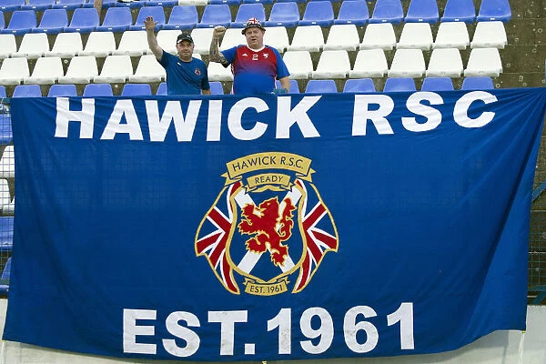 Rangers Fans Roar: Uniting at Stadion Gradski for UEFA Europa League Qualifier (2003 Scottish Cup Winners)