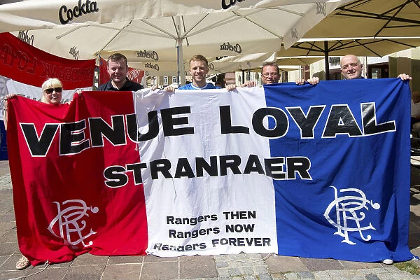 Rangers Fans Sea of Blue: Maribor Takeover before Europa League Clash (Scottish Cup Winners 2003)