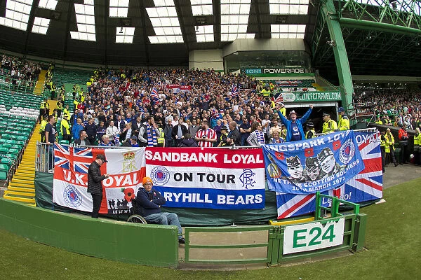 Rangers Fans Sea of Blue and White: Celebrating Scottish Cup Victory at Celtic Park (2003)