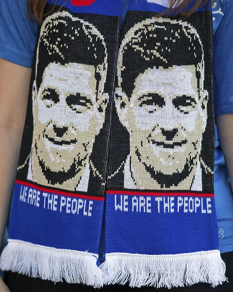 Rangers Fan's Tribute: Scottish Cup Victory at Ibrox with Steven Gerrard Scarf