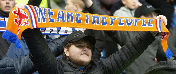 Rangers Fans Unite: Scarves Raised High at Ibrox Stadium (Scottish Cup Victory 2003)