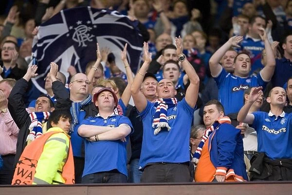 Rangers Fans United: A Sea of Passion at Old Trafford - Champions League Showdown (Manchester United vs Rangers)