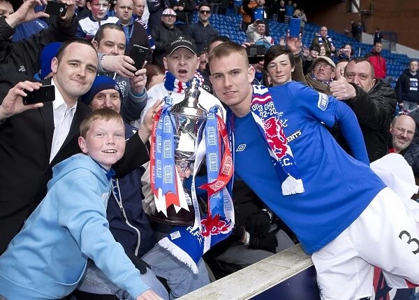 Rangers FC: Andy Mitchell's Triumphant Trophy Lift - Irn-Bru Scottish Third Division Victory at Ibrox (1-0 vs Berwick Rangers)
