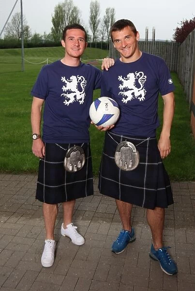 Rangers FC: Barry Ferguson and Lee McCulloch Preparing for UEFA Cup Final at Murray Park