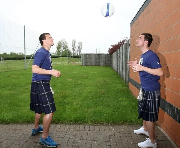 Rangers FC: Barry Ferguson and Lee McCulloch in Preparation for UEFA Cup Final at Murray Park