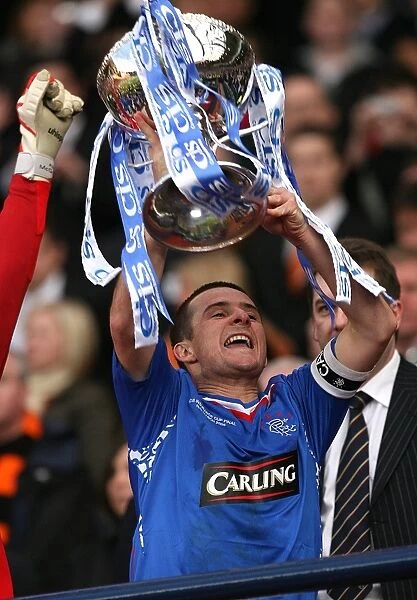 Rangers FC: Barry Fergusson Lifts the CIS League Cup Victory Trophy (2008)