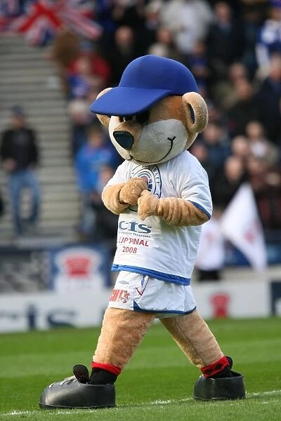 Rangers FC and Broxi Bear Celebrate CIS Cup Victory: Rangers vs Dundee United at Hampden Park (2008) - League Cup Triumph