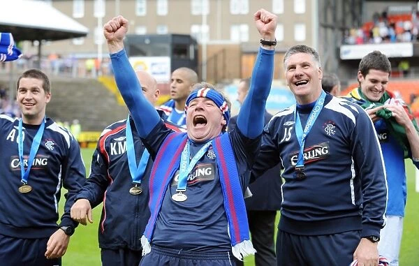 Rangers FC Celebrate 2008-09 Scottish Premier League Championship Win at Tannadice Park against Dundee United