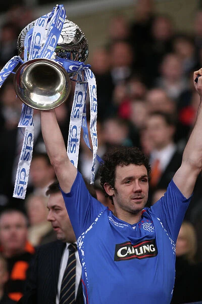 Rangers FC: Christian Dailly Celebrates League Cup Victory Over Dundee United at Hampden Park (2008)