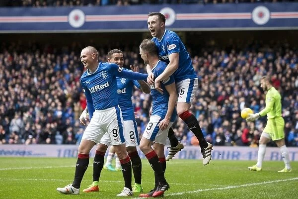Rangers FC: Clint Hill's Euphoric Moment - Celebrating Goal Against Hamilton Academical (Ladbrokes Premiership, Ibrox Stadium)