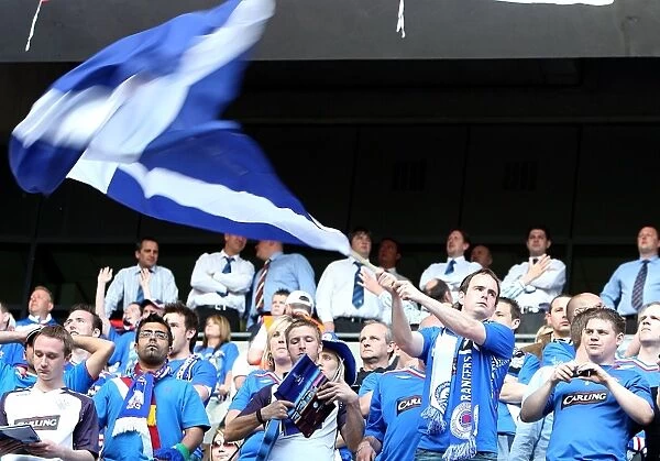 Rangers FC Fans Wave Saltire at UEFA Cup Final 2008