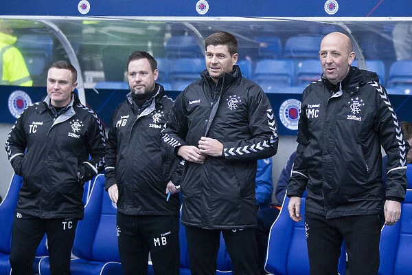Rangers FC: Gerrard, McAllister, Beale, and Culshaw Leading the Team at Ibrox during Rangers vs HJK Helsinki Friendly (Scottish Cup Champions 2003)