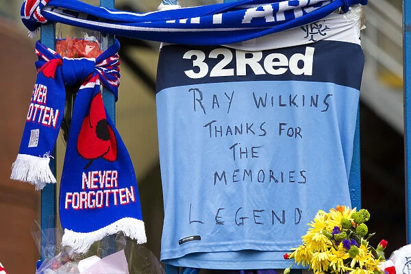 Rangers FC Honors Late Midfielder Ray Wilkins: Tribute at Ibrox (Scottish Cup Winning Team, 2003)