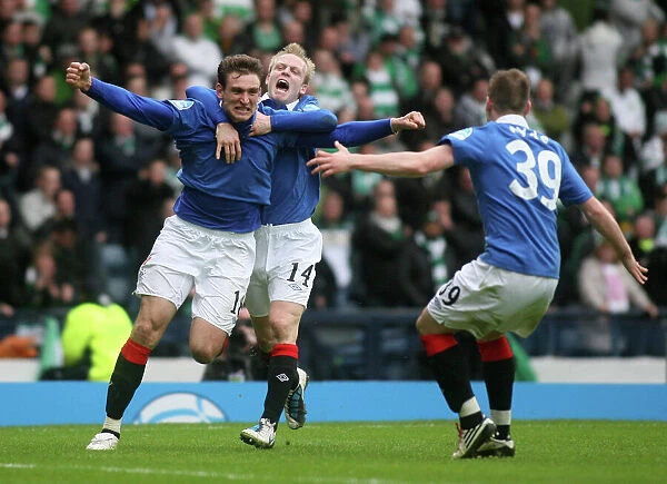 Rangers FC: Jelavic, Naismith, and Wylde's Triumphant Co-operative Cup Victory Celebration Over Celtic (2011)