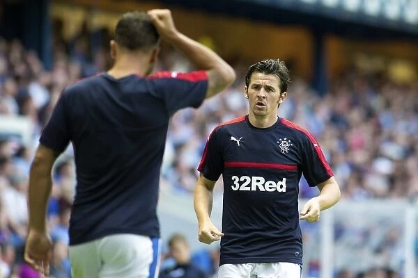 Rangers FC: Joey Barton's Intense Warm-Up at Ibrox Stadium before Rangers vs. Annan Athletic (Betfred Cup)