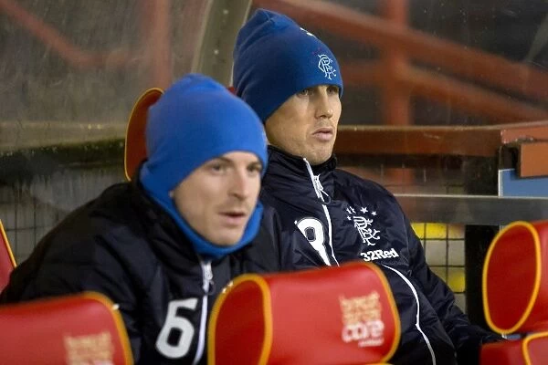 Rangers FC: Kenny Miller and Andy Halliday on the Bench at Firhill Stadium