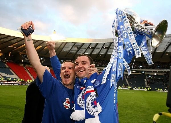 Rangers FC: Kris Boyd and Barry Ferguson Celebrate CIS Insurance Cup Victory (2008)