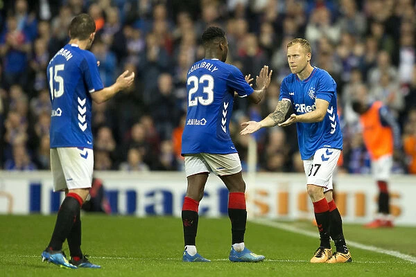 Rangers FC: Lassana Coulibaly Substituted by Scott Arfield in Europa League Qualifier vs NK Osijek at Ibrox Stadium