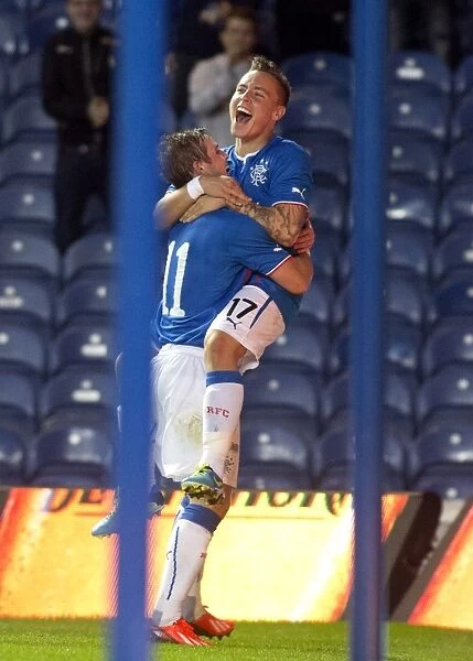 Rangers FC: McKay and Templeton's Goal Celebration in Ramsden's Cup Round Two at Ibrox Stadium (2-0 vs Berwick Rangers)
