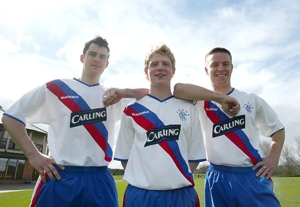 Rangers FC: New Away Kit Unveiling - Burke, Rae, and Thompson