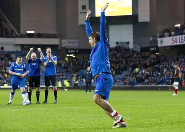 Rangers FC: Thrilled Fan Seizes Half-Time Penalty Opportunity Amidst Irn-Bru Scottish Third Division's 4-0 Lead at Ibrox Stadium