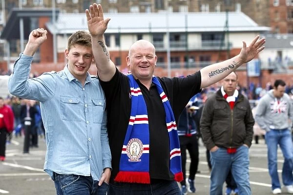 Rangers FC and Their Thrilled Fans Celebrate Petrofac Training Cup Victory at Hampden Park (2003)