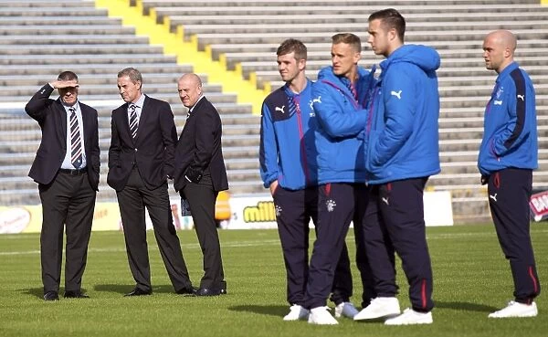 Rangers FC: Unified Focus - Pre-Match Huddle at Cappielow Park, Ladbrokes Championship