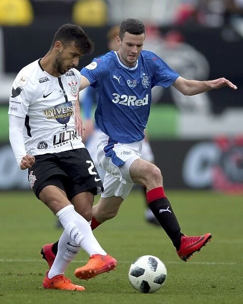 Rangers FC vs. Corinthians: Jamie Murphy Pursues the Ball in the Florida Cup at Spectrum Stadium