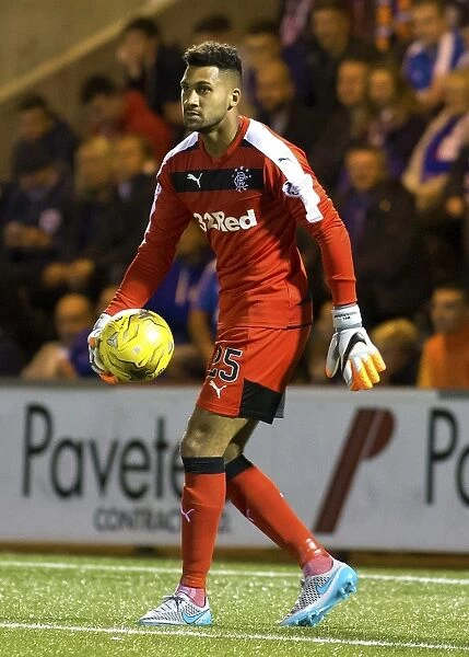 Rangers FC: Wes Foderingham on Guard at Airdrieonians Excelsior Stadium - League Cup Battle