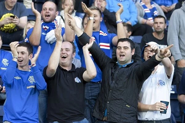Rangers FC's Blue and White Sea: A 1-0 Victory at Falkirk Stadium in the Ramsden's Cup Second Round