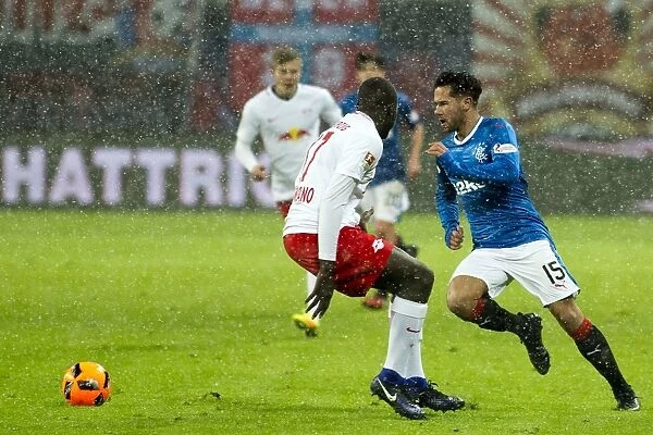 Rangers FC's Harry Forrester in Action at Red Bull Arena Against RB Leipzig
