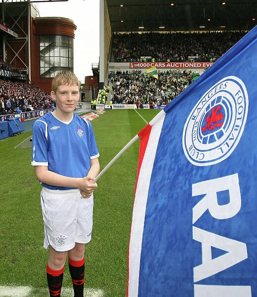 Rangers Flag Bearers Celebrate Glory: 1-0 Victory over Celtic at Ibrox