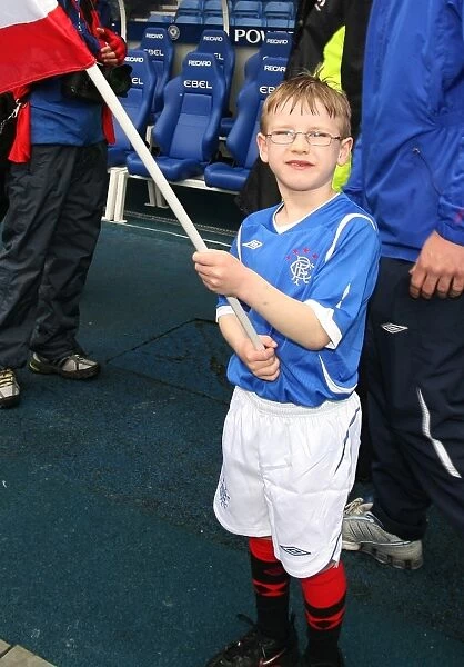 Rangers Flag Bearers Celebrate Glory Night: 1-0 Victory Over Celtic at Ibrox