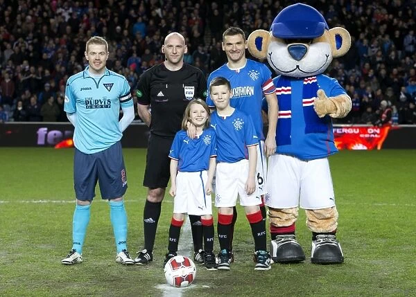 Rangers Football Club: 2003 Scottish Cup Victory - Celebrating Champions with Captain Lee McCulloch and Mascots at Ibrox Stadium
