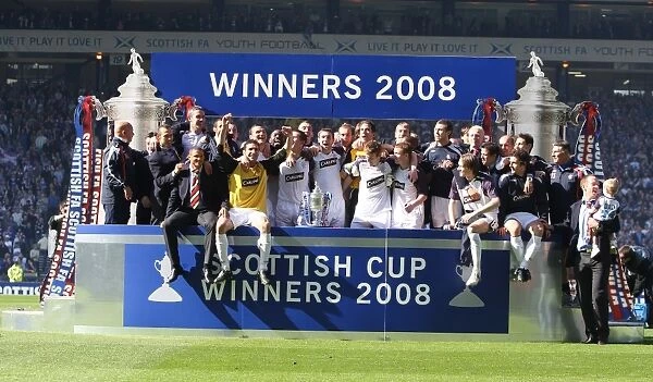 Rangers Football Club: 2008 Scottish Cup Champions - Unforgettable Team Celebration at Hampden