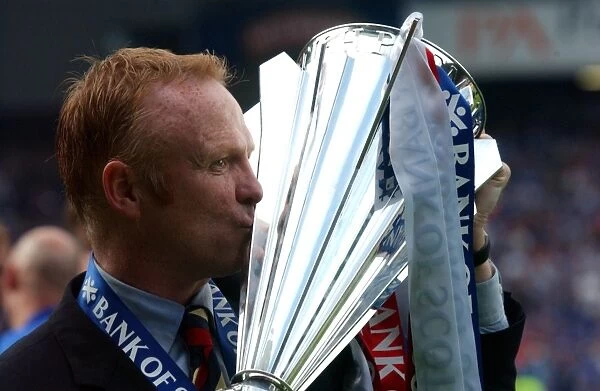 Rangers Football Club: Alex McLeish's Triumphant Championship Win with the Historic Trophy (Rangers v Dunfermline Athletic)