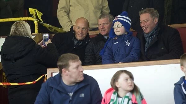 Rangers Football Club: Ally McCoist, Kenny McDowall, and Ian Durrant Engage with Young Fan at 2013 Glasgow Cup Final
