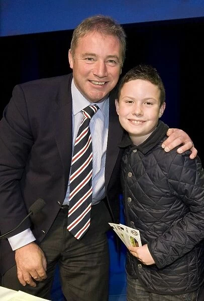Rangers Football Club: Ally McCoist Engages with a Fan at the 2010 Junior AGM, SECC's Armadillo