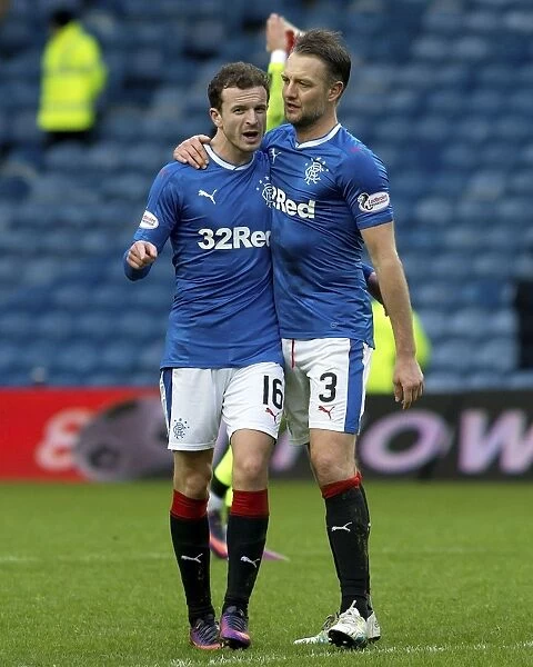 Rangers Football Club: Andy Halliday and Clint Hill's Triumphant Scottish Cup Victory Celebration at Ibrox Stadium